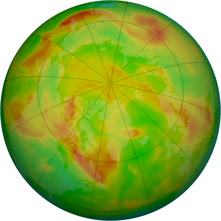 Arctic ozone map for 26 May 1991